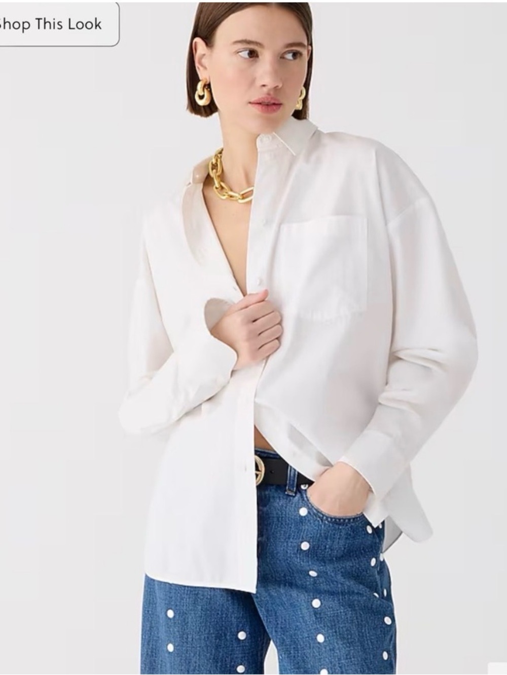 Étienne Oversized Shirt in Lightweight Oxford White